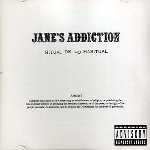 Jane's Addiction Ritual De Lo Habitual CD (Replacement Cover)