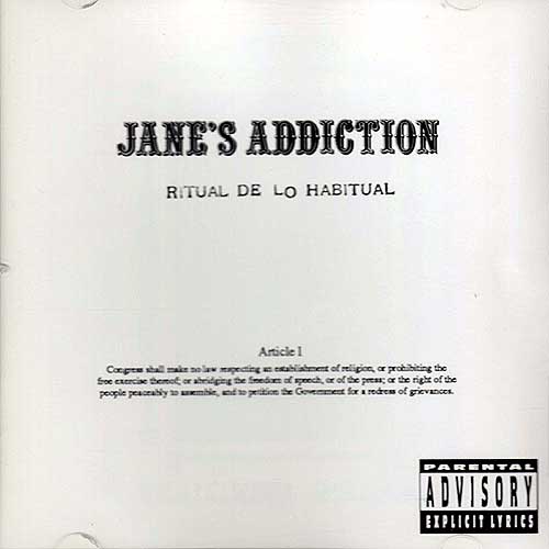 Jane's Addiction Ritual De Lo Habitual CD (Replacement Cover)